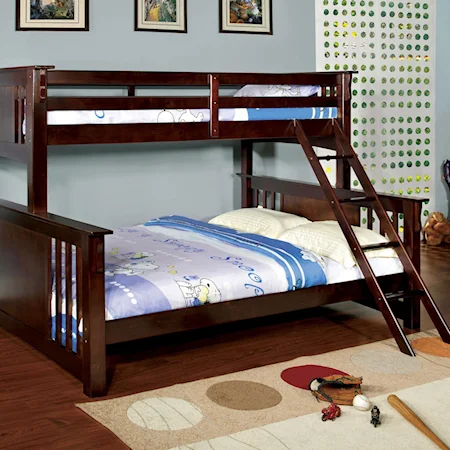 Extra Large Twin Over Queen Size Youth Bedroom Bunk Bed